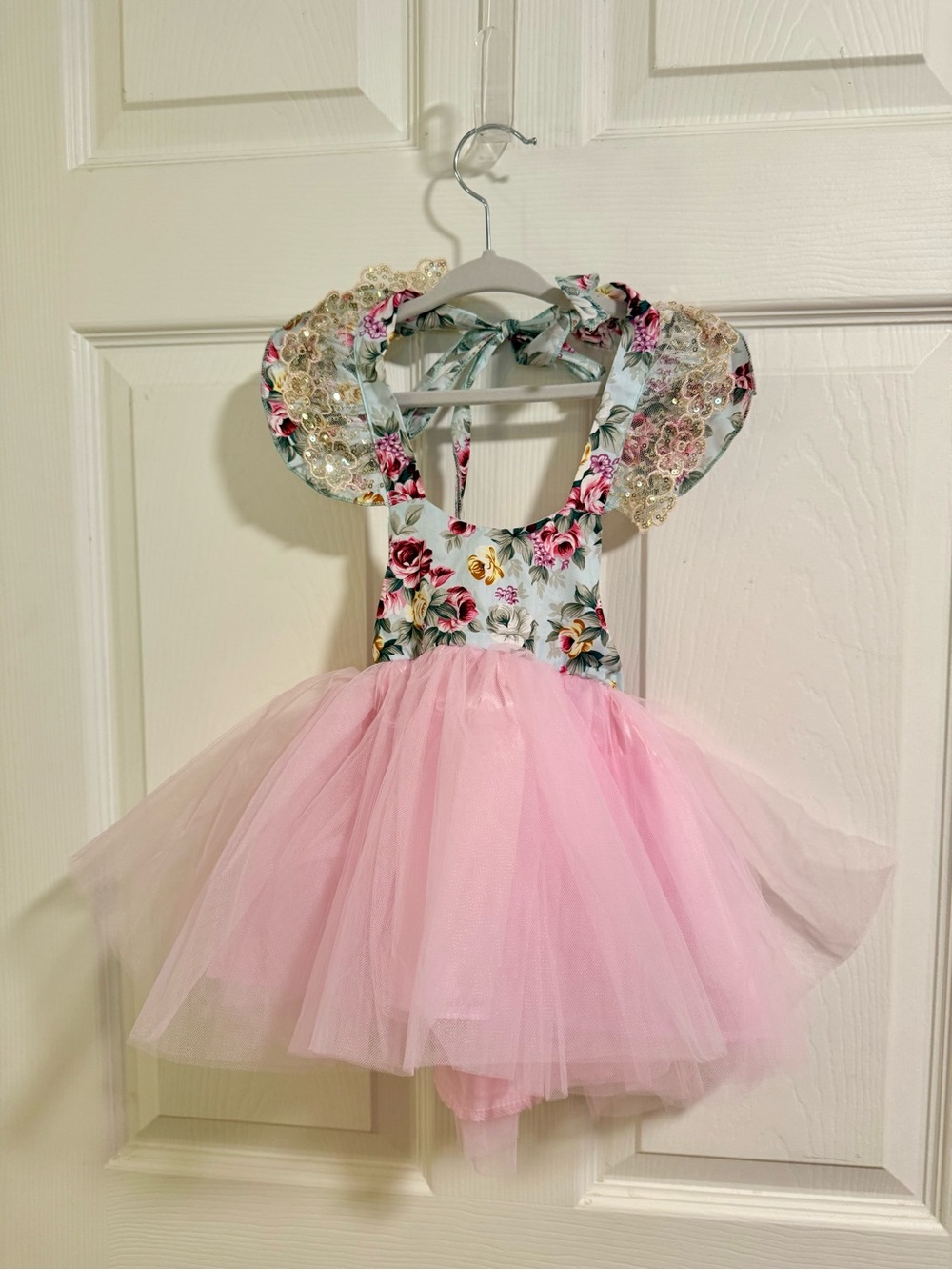 3-6M Milediiv Floral Tutu Dress & Bow Headband Set
